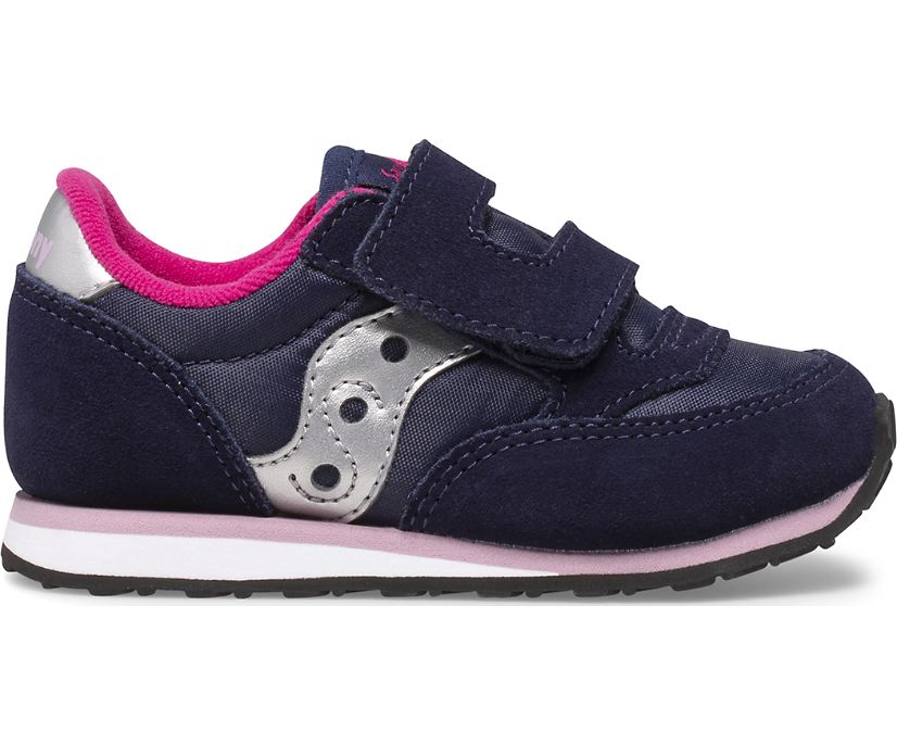 Saucony Baby Jazz Hook & Loop Kids' Sneakers Navy / Pink | Canada 704WNBY